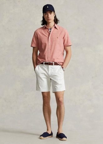 White Men’s Ralph Lauren Stretch Straight Fit Chino Shorts White Men’s Ralph Lauren Stretch Straight Fit Chino Shorts