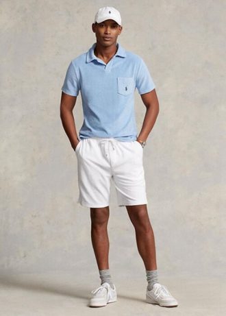 White Men’s Ralph Lauren Terry Drawstring Shorts White Men’s Ralph Lauren Terry Drawstring Shorts
