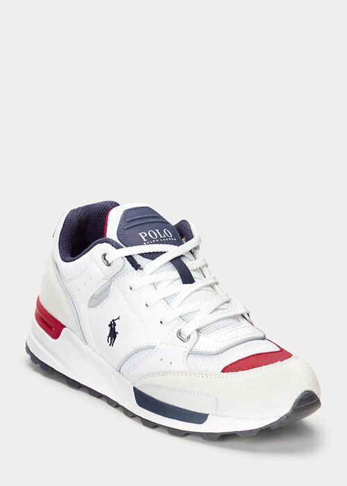 White Men’s Ralph Lauren Trackster 200 Sneakers White Men’s Ralph Lauren Trackster 200 Sneakers