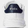 White / Navy Men’s Ralph Lauren Heritage Court II Leather Sneakers White / Navy Men’s Ralph Lauren Heritage Court II Leather Sneakers