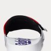 White / Red Men’s Ralph Lauren Color-Blocked Leather Moto Slippers White / Red Men’s Ralph Lauren Color-Blocked Leather Moto Slippers