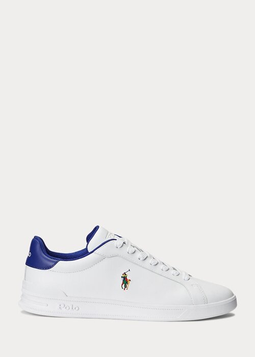 White / Royal Men’s Ralph Lauren Heritage Court II Leather Sneakers White / Royal Men’s Ralph Lauren Heritage Court II Leather Sneakers
