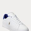 White / Royal Men’s Ralph Lauren Heritage Court II Leather Sneakers White / Royal Men’s Ralph Lauren Heritage Court II Leather Sneakers