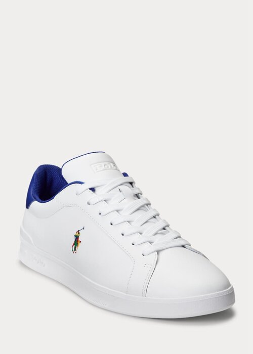 White / Royal Men’s Ralph Lauren Heritage Court II Leather Sneakers White / Royal Men’s Ralph Lauren Heritage Court II Leather Sneakers
