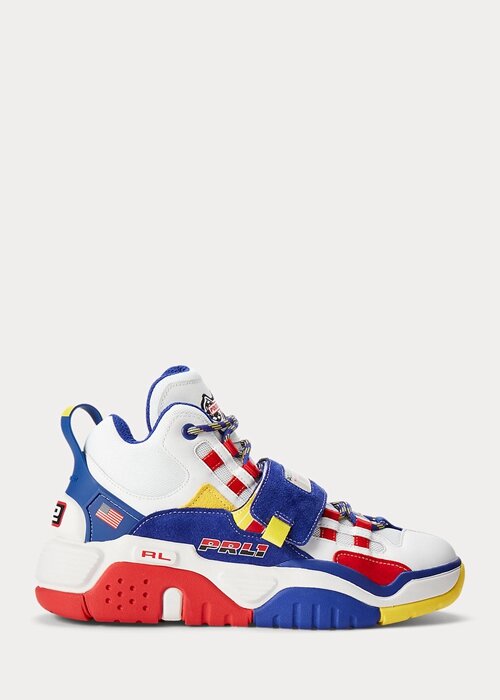 White / Royal Men’s Ralph Lauren PS100 High-Top Sneakers White / Royal Men’s Ralph Lauren PS100 High-Top Sneakers