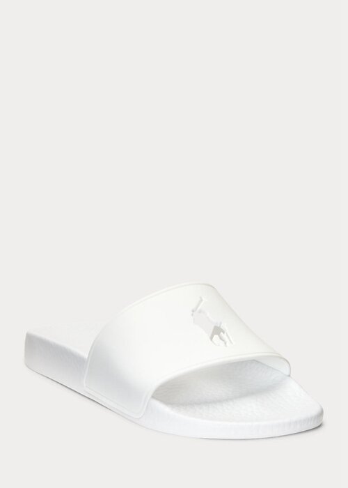 White Women’s Ralph Lauren Big Pony Sandals White Women’s Ralph Lauren Big Pony Sandals