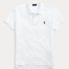 White Women’s Ralph Lauren Classic Fit Mesh Polo Shirts White Women’s Ralph Lauren Classic Fit Mesh Polo Shirts