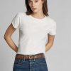 White Women’s Ralph Lauren Cotton Jersey Crewneck T Shirts White Women’s Ralph Lauren Cotton Jersey Crewneck T Shirts