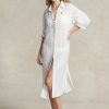 White Women’s Ralph Lauren Cotton-Linen Translucentdress Dress White Women’s Ralph Lauren Cotton-Linen Translucentdress Dress