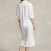 White Women’s Ralph Lauren Cotton-Linen Translucentdress Dress White Women’s Ralph Lauren Cotton-Linen Translucentdress Dress