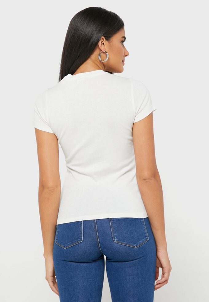 White Women’s Ralph Lauren Crew Neck Graphic T Shirts White Women’s Ralph Lauren Crew Neck Graphic T Shirts
