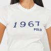 White Women’s Ralph Lauren Crew Neck Graphic T Shirts White Women’s Ralph Lauren Crew Neck Graphic T Shirts