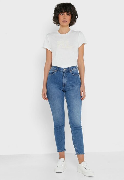 White Women’s Ralph Lauren Crew Neck Graphic T Shirts White Women’s Ralph Lauren Crew Neck Graphic T Shirts