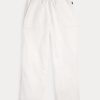 White Women’s Ralph Lauren Cutoff-Hem Fleece Sweatpants White Women’s Ralph Lauren Cutoff-Hem Fleece Sweatpants