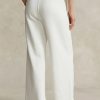 White Women’s Ralph Lauren Cutoff-Hem Fleece Sweatpants White Women’s Ralph Lauren Cutoff-Hem Fleece Sweatpants