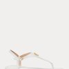 White Women’s Ralph Lauren Ellington Embossed Leather Sandals White Women’s Ralph Lauren Ellington Embossed Leather Sandals