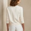 White Women’s Ralph Lauren Embellished RL Cotton-Blend Sweaters White Women’s Ralph Lauren Embellished RL Cotton-Blend Sweaters