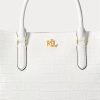 White Women’s Ralph Lauren Embossed Leather Large Marcy Satchel Bags White Women’s Ralph Lauren Embossed Leather Large Marcy Satchel Bags