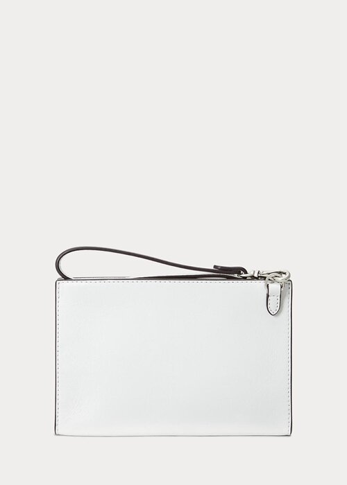 White Women’s Ralph Lauren Eyelet-Embroidered Leather Small Handbag White Women’s Ralph Lauren Eyelet-Embroidered Leather Small Handbag