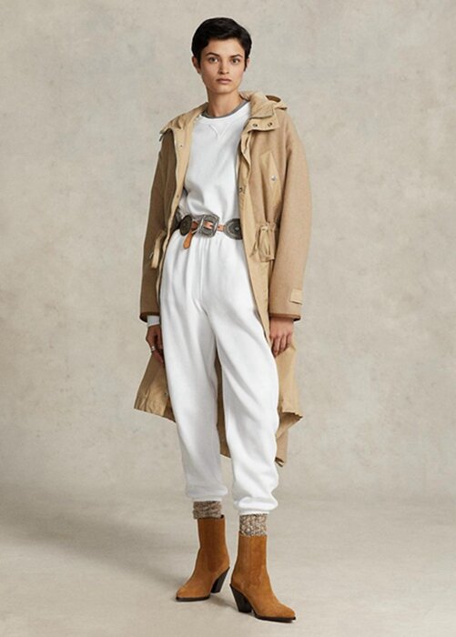 White Women’s Ralph Lauren Fleece Athletics Pants White Women’s Ralph Lauren Fleece Athletics Pants