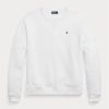 White Women’s Ralph Lauren Fleece Crewneck Pullover Sweatshirts White Women’s Ralph Lauren Fleece Crewneck Pullover Sweatshirts
