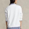 White Women’s Ralph Lauren Fleece Crewneck Pullover Sweatshirts White Women’s Ralph Lauren Fleece Crewneck Pullover Sweatshirts