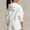 White Women’s Ralph Lauren Fleece Full-zip Dolman-sleeve Hoodie White Women’s Ralph Lauren Fleece Full-zip Dolman-sleeve Hoodie