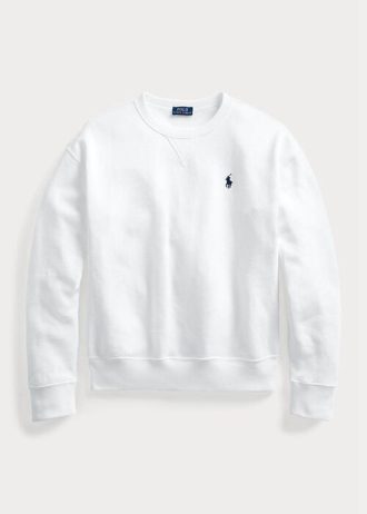White Women’s Ralph Lauren Fleece Pullover Sweatshirts White Women’s Ralph Lauren Fleece Pullover Sweatshirts