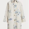 White Women’s Ralph Lauren Floral-motif Canvas Coats White Women’s Ralph Lauren Floral-motif Canvas Coats