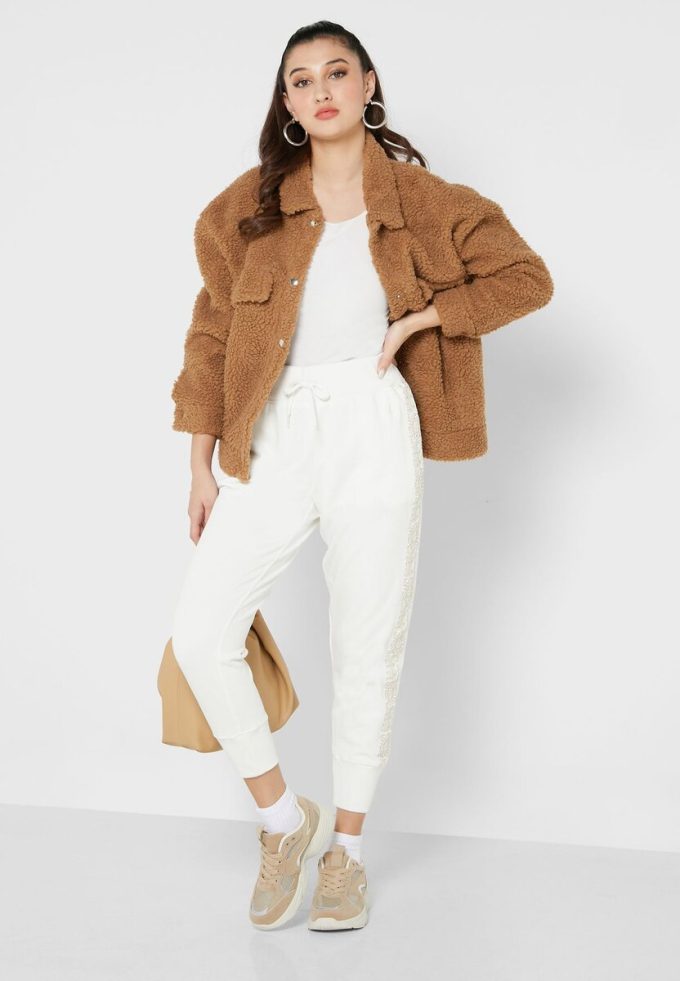 White Women’s Ralph Lauren High Waist Knitted Pants White Women’s Ralph Lauren High Waist Knitted Pants