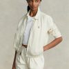 White Women’s Ralph Lauren Linen Windbreaker White Women’s Ralph Lauren Linen Windbreaker