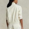 White Women’s Ralph Lauren Linen Windbreaker White Women’s Ralph Lauren Linen Windbreaker