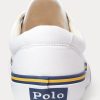 White Women’s Ralph Lauren Logo Cotton Canvas Sneakers White Women’s Ralph Lauren Logo Cotton Canvas Sneakers