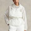 White Women’s Ralph Lauren Packable Translucent Ripstop Windbreaker White Women’s Ralph Lauren Packable Translucent Ripstop Windbreaker