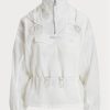 White Women’s Ralph Lauren Packable Translucent Ripstop Windbreaker White Women’s Ralph Lauren Packable Translucent Ripstop Windbreaker