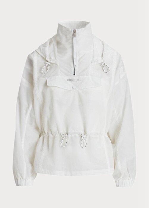 White Women’s Ralph Lauren Packable Translucent Ripstop Windbreaker White Women’s Ralph Lauren Packable Translucent Ripstop Windbreaker