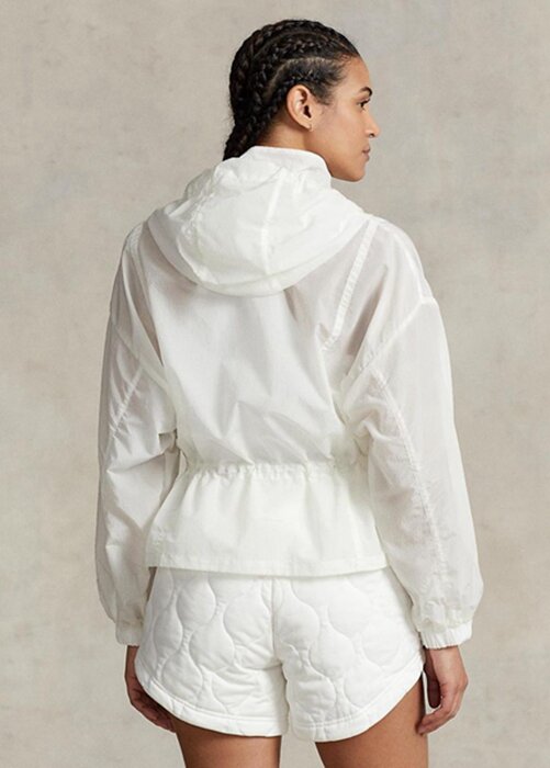 White Women’s Ralph Lauren Packable Translucent Ripstop Windbreaker White Women’s Ralph Lauren Packable Translucent Ripstop Windbreaker