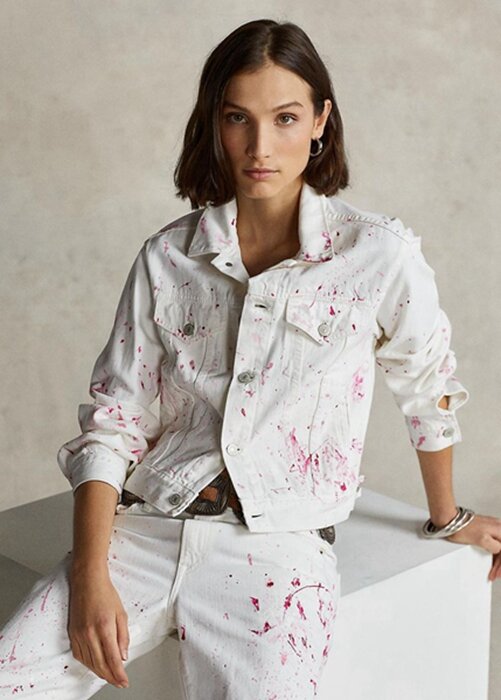 White Women’s Ralph Lauren Pink PonyPink Pony Denim Trucker Jackets White Women’s Ralph Lauren Pink PonyPink Pony Denim Trucker Jackets