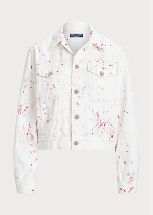 White Women’s Ralph Lauren Pink PonyPink Pony Denim Trucker Jackets White Women’s Ralph Lauren Pink PonyPink Pony Denim Trucker Jackets