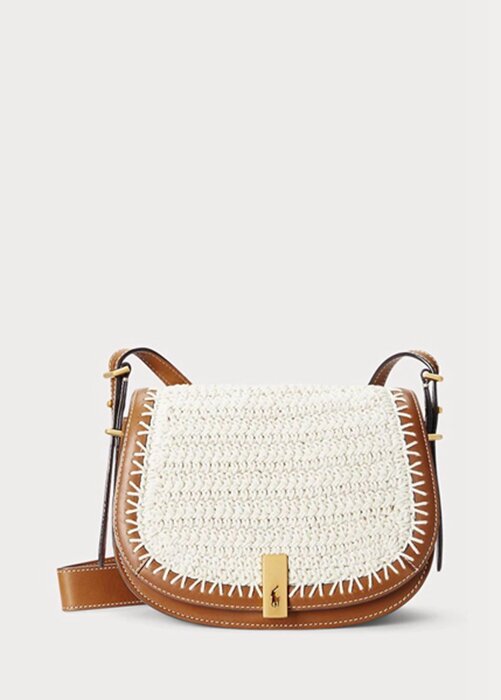 White Women’s Ralph Lauren Polo Id Crochet Handbag White Women’s Ralph Lauren Polo Id Crochet Handbag