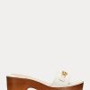 White Women’s Ralph Lauren Roxanne Nappa Leather Sandals White Women’s Ralph Lauren Roxanne Nappa Leather Sandals