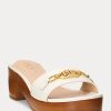 White Women’s Ralph Lauren Roxanne Nappa Leather Sandals White Women’s Ralph Lauren Roxanne Nappa Leather Sandals