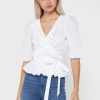 White Women’s Ralph Lauren Ruffle Detail Tops White Women’s Ralph Lauren Ruffle Detail Tops