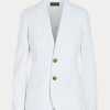 White Women’s Ralph Lauren Seersucker Blazers White Women’s Ralph Lauren Seersucker Blazers