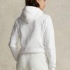 White Women’s Ralph Lauren Shrunken Fit Fleece Hoodie White Women’s Ralph Lauren Shrunken Fit Fleece Hoodie