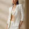 White Women’s Ralph Lauren Skye Linen Canvas Blazers White Women’s Ralph Lauren Skye Linen Canvas Blazers