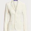 White Women’s Ralph Lauren Skye Linen Canvas Blazers White Women’s Ralph Lauren Skye Linen Canvas Blazers