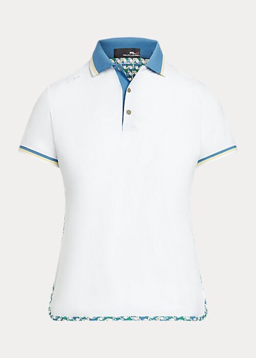 White Women’s Ralph Lauren Tailored Fit Jersey Polo Shirts White Women’s Ralph Lauren Tailored Fit Jersey Polo Shirts