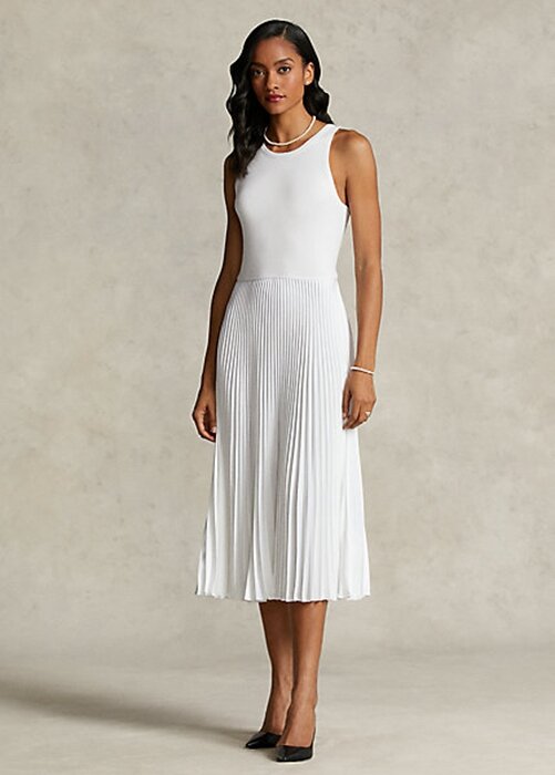 White Women’s Ralph Lauren The Spelman Collection Pleated Dress White Women’s Ralph Lauren The Spelman Collection Pleated Dress