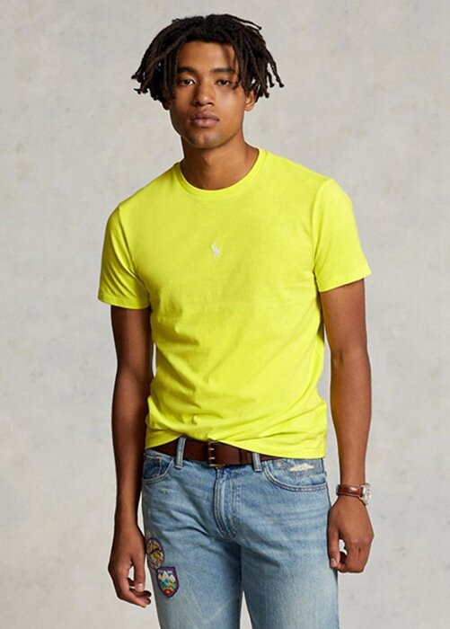 Yellow Men’s Ralph Lauren Custom Slim Fit Crewneck T Shirts Yellow Men’s Ralph Lauren Custom Slim Fit Crewneck T Shirts